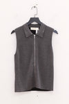 SWAYING 25 Early Autumn Zipper Lapel Cashmere Blend Vest SW-SW25PF1T15C3-HUI Gray